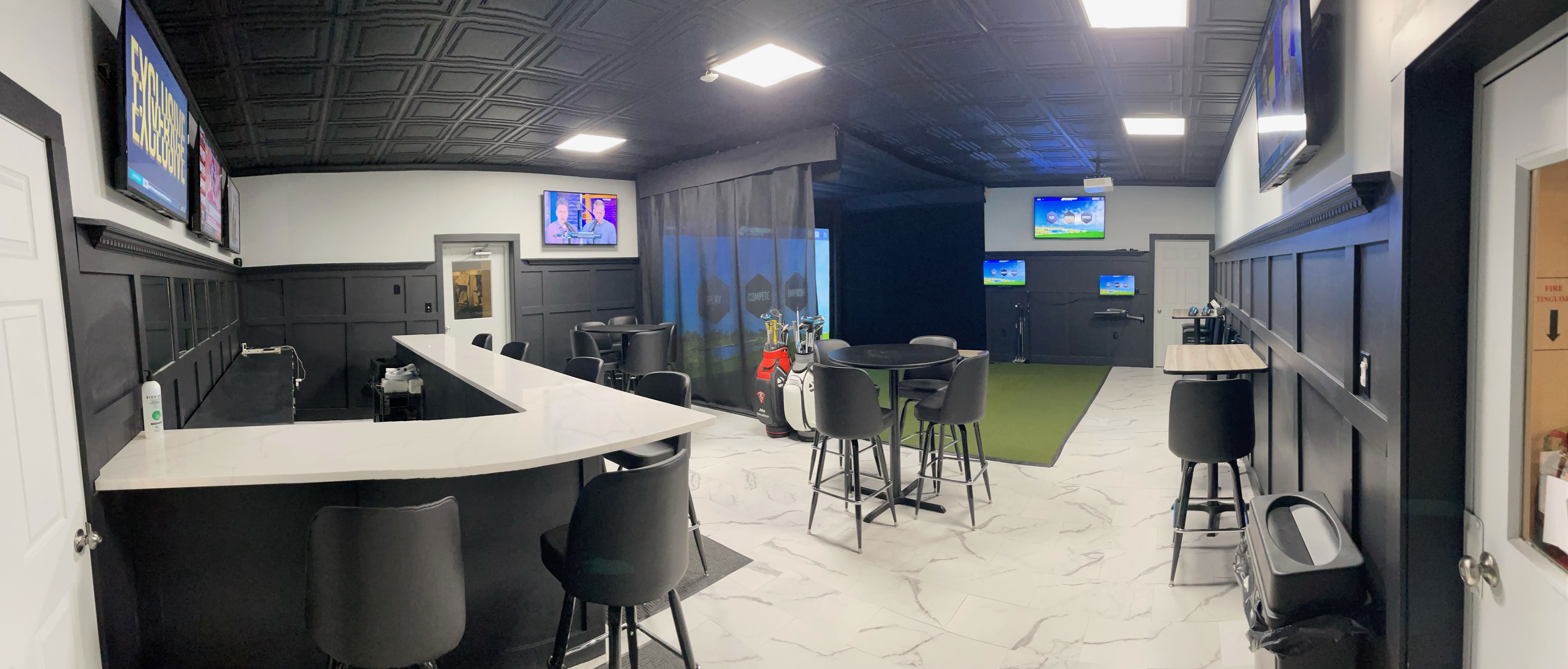 SCC Golf Simulator Bar Area