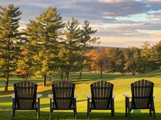 Relax and take in the beauty SCC has to offer. Kick back in an Adirondack chair and enjoy your favorite libation while overlooking the picturesque 18 Green!