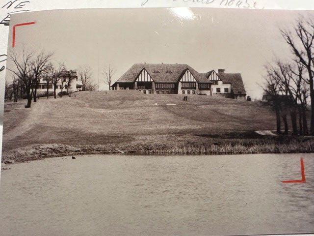 Clubhouse with original manor house to left