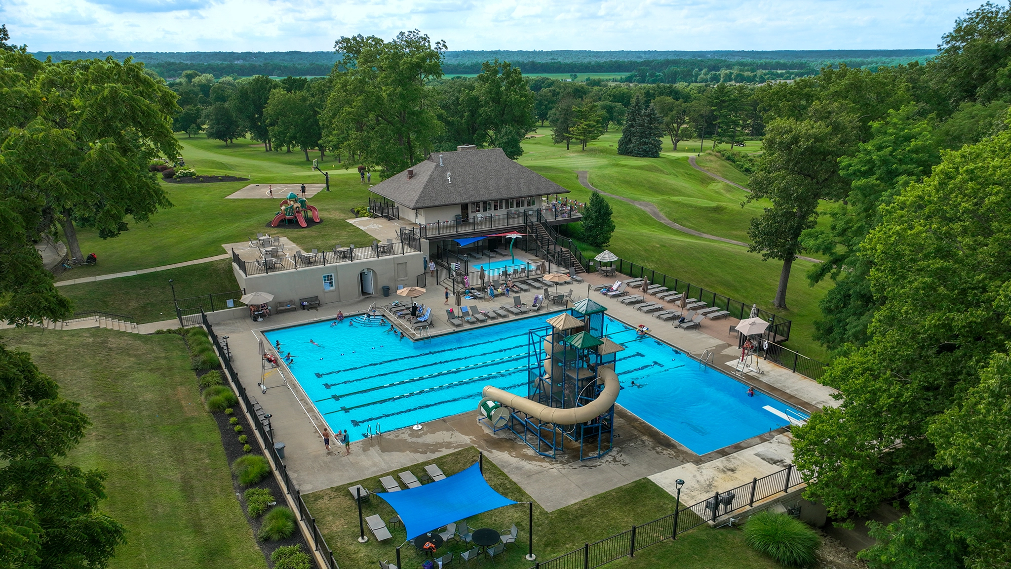 Aquatics area overhead